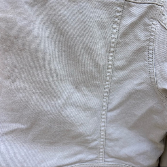 Levi's Women’s White Cropped Trucker ‎ Denim Jacket XL - Picture 7 of 7